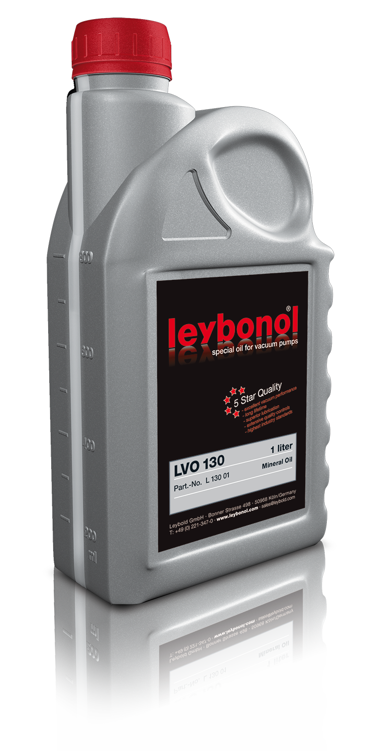 A silver can of LEYBONOL LVO 130 by Leybold.
