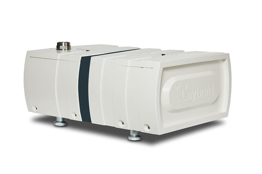 A white Leybold VARODRY VD 65 industrial vacuum pump with a sleek, rectangular design. It features a metallic connector on the top and sits on four short legs. The brand name "Leybold" is embossed on the side. The unit is highlighted against a plain white background.